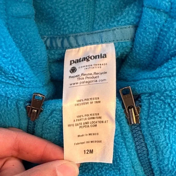 Patagonia Fleece Baby Bunting size 12 mo - Picture 2 of 2